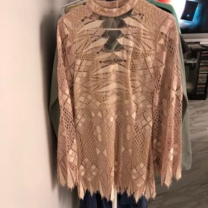 Free People Deco Lace Mini Dress